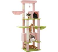 Arbre à chat, hamac en métal, 2 grands appartements, AMT0223PK-L, 169cm