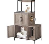 Arbre à Chat - HOOBRO - Maison de Litière - Tour à Chat - 78 x 45 x 135 cm - Gris