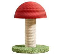 Arbre à chat interactif en sisal avec motif champignon | Jouet d'exercice stimulant l'ennui pour l'intérieur et l'extérieur