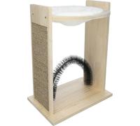 Arbre à Chat - Jouet Chat - Arbre à griffer Stimpie Beige - Hamac - Tapis en sisal - Arche de Massage - 48 x 29,5 x 62 cm