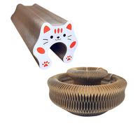 Arbre à chat magnétique - Jouet interactif pour chaton, planche à aiguiser les griffes robuste, remplaçable, base antidérapante, design résistant aux rayures | Pour chambre, salon, appartement