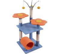 Arbre à Chat Mignon, Tour à Chat pour Chats d'intérieur, Arbre à Chat à Plusieurs Niveaux avec Plate-Forme en Forme de Fleur, Tour d'escalade pour Chat, griffoir en sisal Naturel