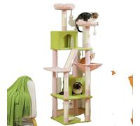 arbre à chat multi-niveaux de 180cm, griffoirs en sisal, grottes et aires de repos, AMT0239PK XL