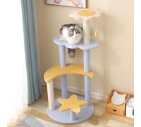Arbre à chat multicouche pour chats d'intérieur - Cadre d'escalade robuste avec griffoir, idéal pour les chats de petite et moyenne taille, plateforme de saut durable et résistante à l'usure, meubles