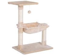 Arbre à Chat Multifonction Plateforme hamac griffoirs Boule 50 x 36 x 70 cm Jeu et Repos Design Robuste en Peluche Beige 21_0007629