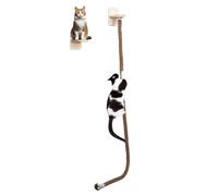 Arbre À Chat Mural avec Corde d'escalade, Tour d'escalade pour Chat, Griffoir, Échelle en Corde pour Chaton avec Plateforme De Saut, Accessoire Flexible Et Simple À Monter, Corde De 200Cm