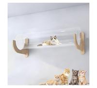 Arbre à Chat Mural, Combinaison Libre d'intérieur en Bois Massif de Pont Suspendu aérien et Plate-Forme Saut(S15)