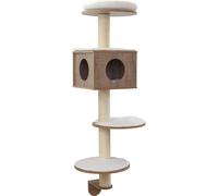 Kerbl Pet Arbre à Chat Mural Dinari 45x45x177cm, Blanc/Marron