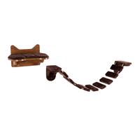 Arbre à chat mural lot de 1 avec escalier et couché 123 x 20 x 17 cm design con