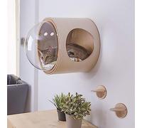 Arbre à Chat Mural, Meubles muraux for Chat en Bois Massif, Ensemble de nids à Capsules for, for Dormir, Jouer, Grimper(Style2)