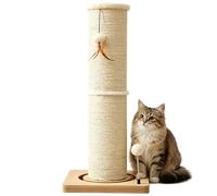Arbre a Chat Mural, Parcours Chat avec Plateau Tournant à Billes, Base en Bois Robuste avec Griffoir en Sisal pour Chatons(85cm/33in)