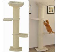 Arbre à chat mural Stella beige 186 x 45x 39 cm