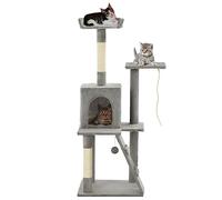 Arbre a Chat Pas Cher,Arbre à Chat avec griffoirs en sisal 120 cm Gris,Facile à Installer