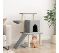 Arbre a Chat Pas Cher,Arbre à Chat avec griffoirs en sisal Gris Clair 96,5 cm,Facile à Installer
