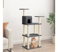 Arbre a Chat Pas Cher,Arbre à Chat avec griffoirs en sisal Gris foncé 118,5 cm pour Indoor