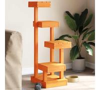 Arbre a Chat Pas Cher,Arbre à Chat Cire Marron 45,5x49x103 cm Bois de pin Massif pour Que puissent Jouer et Dormir