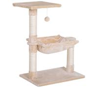 Arbre à chat - PawHut - 3 griffoirs sisal plateforme hamac boule suspendue centre activités - peluche - 50x36x70cm - beige