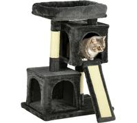 Arbre à chat PawHut 83 cm Petit arbre à chat avec colonnes de sisal, arbre à chat, arbre à grimper pour chats, arbre à chat, meuble pour chats Arbre de jeu pour petits chats, gris foncé