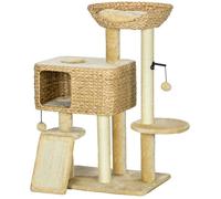 Arbre à chat style cosy chic griffoirs sisal naturel équipement multiple peluche jacinthe d'eau beige Beige G