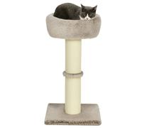 PawHut Arbre à Chat, Arbre à Grimper pour Chat, lit en Peluche, Grande Base, Poteau à griffer, pour intérieur, 45 x 45 x 87 cm, Marron