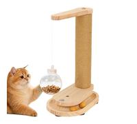 Arbre à chat peu encombrant - interactifs en bois, 35 x 25 x 16,5 cm, griffoir pour chat avec piste à billes pour chaton, petit, moyen, grand, meubles d'intérieur, mur, canapé, tapis d'escalade