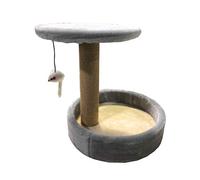 Arbre à Chat pour Chat, griffoir, Cadre d'escalade avec Table hamac, Petit Jouet pour Chat, Maison de Jeu pour Chaton (Couleur : Gris) (Gris Clair)