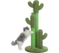 Arbre à chat pour chats, design unique de cactus, boule interactive suspendue, AMT0066GN-XL, Xl