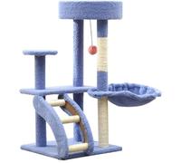 Arbre à Chat pour Chats d'intérieur, Tour à Chat à Plusieurs Niveaux avec échelle, griffoirs, Arbre d'activité pour Chat avec Jouets, Tour d'escalade pour Jeu de Chaton