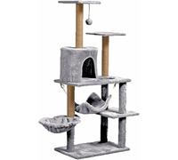 Arbre à chat pour grand chat multicouche avec habitat confortable et stable - Cadre d'escalade pour chat - Couverture complète - Tissu en peluche - Vision du chat