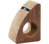 Arbre à Chat pour Grand Chat, Planche à gratter avec Boule de Cloche, Poteau à gratter pour Chat, Cadre d'escalade, Outil de grattoir pour Chat avec Trou pour Chaton des cavernes (Taille : Rond)