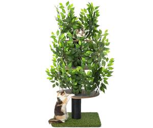 Arbre à Chat pour Grimper, se Cacher et Dormir - Griffoir Breveté à Feuilles interchangeables, Plusieurs Niveaux, Montage Facile - Matériaux sans Danger pour Les Animaux, très Solide