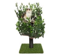 Arbre à Chat pour Grimper, se Cacher et Dormir - Griffoir Breveté à Feuilles, Plusieurs Niveaux, Montage Facile - Matériaux sans Danger pour Les Animaux, très Solide - 120cm Vert