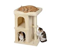 Relaxdays Arbre à chat 2 niches & couchage