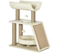 Arbre à chat salon 60 x 30 x 76 cm griffoir sisal plateforme confort design mod