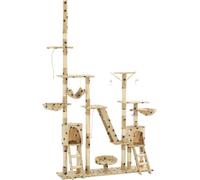 Arbre à chat Sisal 230 - 250 cm Impression pattes Beige