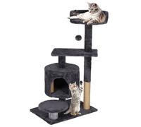 Arbre à chat - Springos® - 4 niveaux - Maison en peluche - Poteaux en sisal - 87 cm