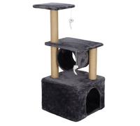 Arbre à chat - SPRINGOS - 92 cm - 2 plateformes - 2 souris suspendues - Niche confortable