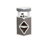 Trixie – Arbre à chat Tour Arma – 38 x 38 x 98 cm – Gris et blanc