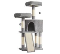 Arbre À Chat, Tour Poteaux À Gratter 115 Cm, Gris Clair
