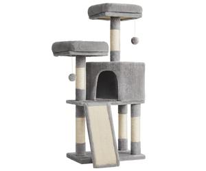 Arbre à Chat, Tour Poteaux à Gratter 115 cm, Gris Clair À propos de cet articlePetit espace, grande joie : Faire plaisir à son chat quand on vit dans un petit espace ? C'est possible avec cet arbre de