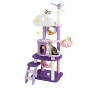 Arbre À Chat Tour Pour Grands Chats, Arbre À Chat De 65 Pouces Pour Chats D'intérieur, Centre D'activités Pour Chats D'intérieur, Arbre À Chat Tour Avec Griffoir, Hamac Et Niche,60*48*165cm