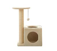 Arbre à chat tour pour petits chats - Cadre d'escalade intégré avec poteau en sisal - Installation facile - Beige