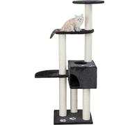Trixie Arbre à chat Alicante – troncs jute, peluche, niche douillette, 142 cm – anthracite