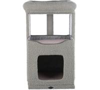 TRIXIE Junior griffoir Carlita 63 cm en Gris/Lilas - Petit Arbre à Chat sur 2 Niveaux avec Grotte pour Chat, Maison pour Chat avec Aire de grattage et de Couchage - Confortable et Stable - 44441