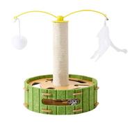 Arbre à chat vertical avec balles suspendues et toiletteur, tour d'activité robuste pour soulager l'ennui des chatons et chats adultes pour jouer et faire de l'exercice en intérieur
