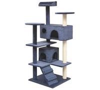 Arbre à chat - vidaXL - 125 cm - Bleu foncé - Griffoirs en sisal - Intérieur
