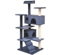 Arbre à chat - vidaXL - 125 cm - Bleu foncé - Griffoirs en sisal - Intérieur Bleu G
