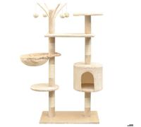 Arbre à chat - vidaXL - 125 cm - Griffoirs en sisal - Beige - Montage facile