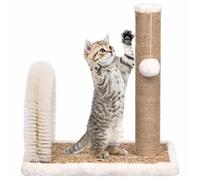 Arbre à Chat avec Brosse de Toilettage en Arche et Grattoir Animaux