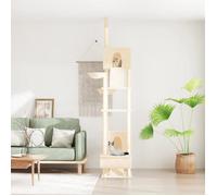 Arbre à chat - vidaXL - Crème - 277-303 cm - 2 maisons - 2 hamacs